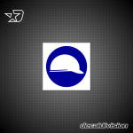 MV3 - Head protection shall be worn sign